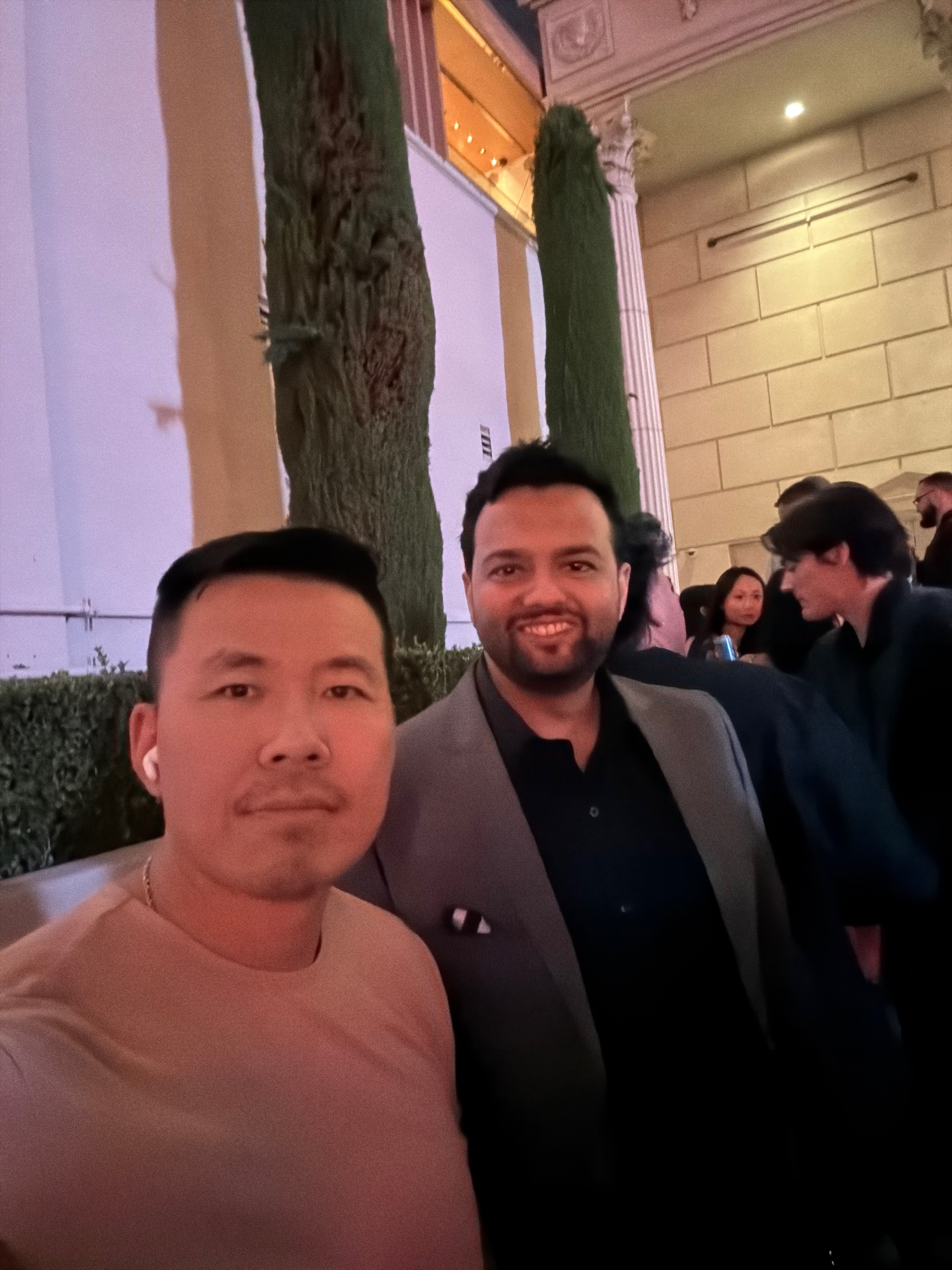 Mike Ke selfie with a smiling Indian client