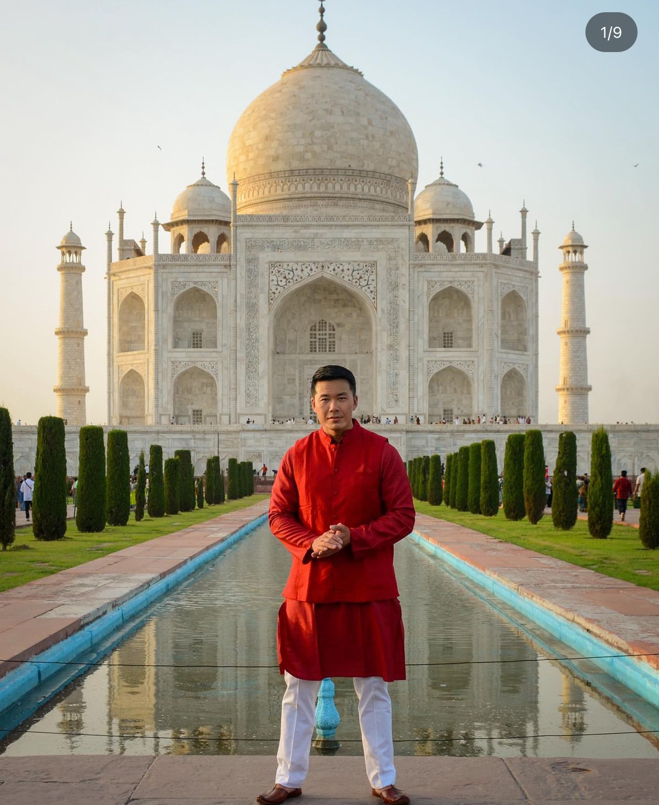 Mike Ke at the Taj Mahal in India